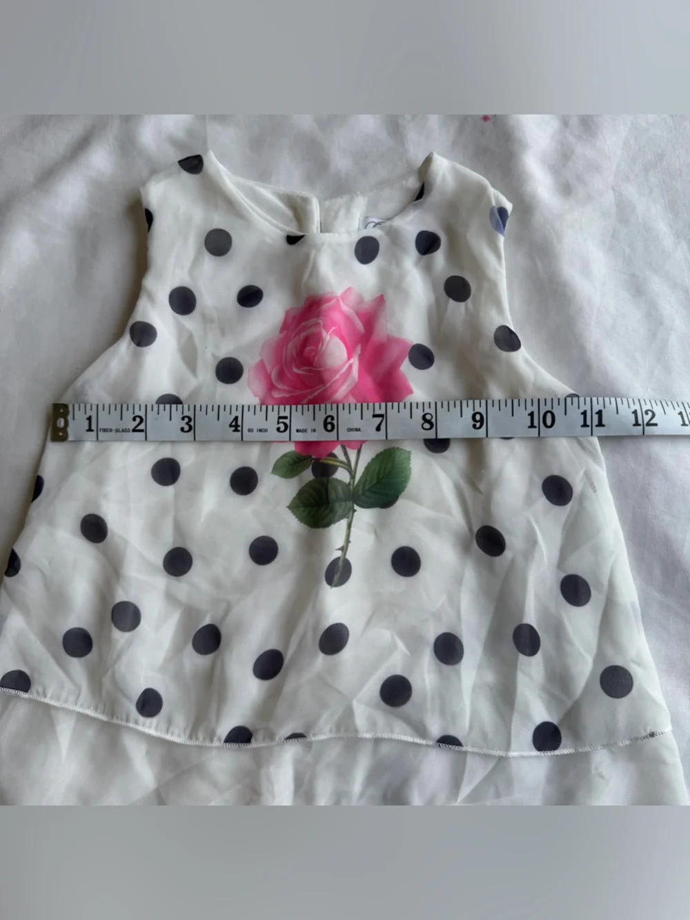 Pink Toddler Jeans and White Polka Dot Rose Tank Set